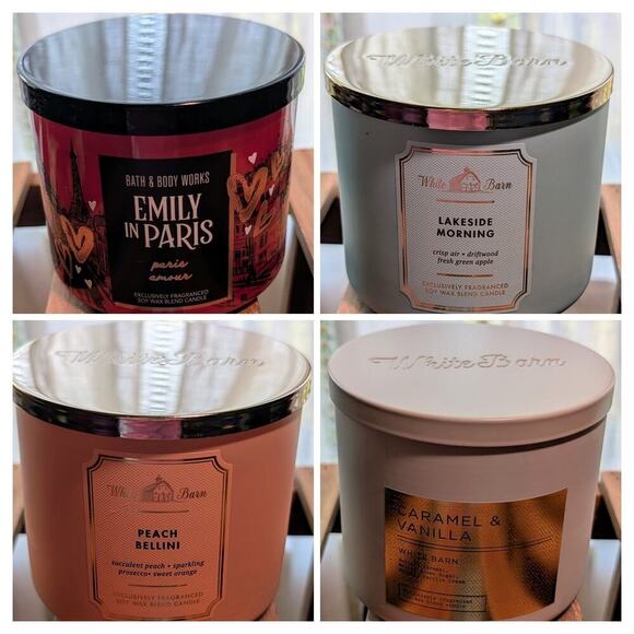 NEW Bath & Body Works, White Barn, 3-Wick, 14.5 oz Candle ~YOU CHOOSE THE SCENT! - Picture 2 of 5